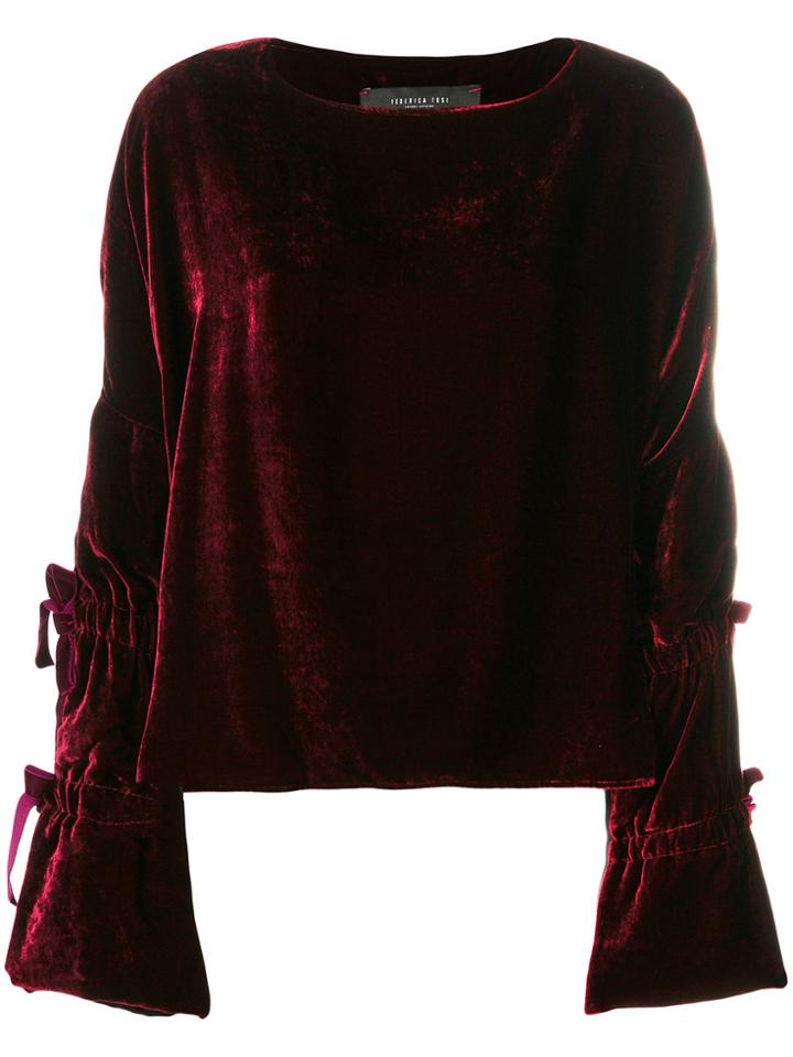 Federica Tosi Velvet Top - Red