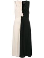Erika Cavallini Two-tone Flared Dress - Black
