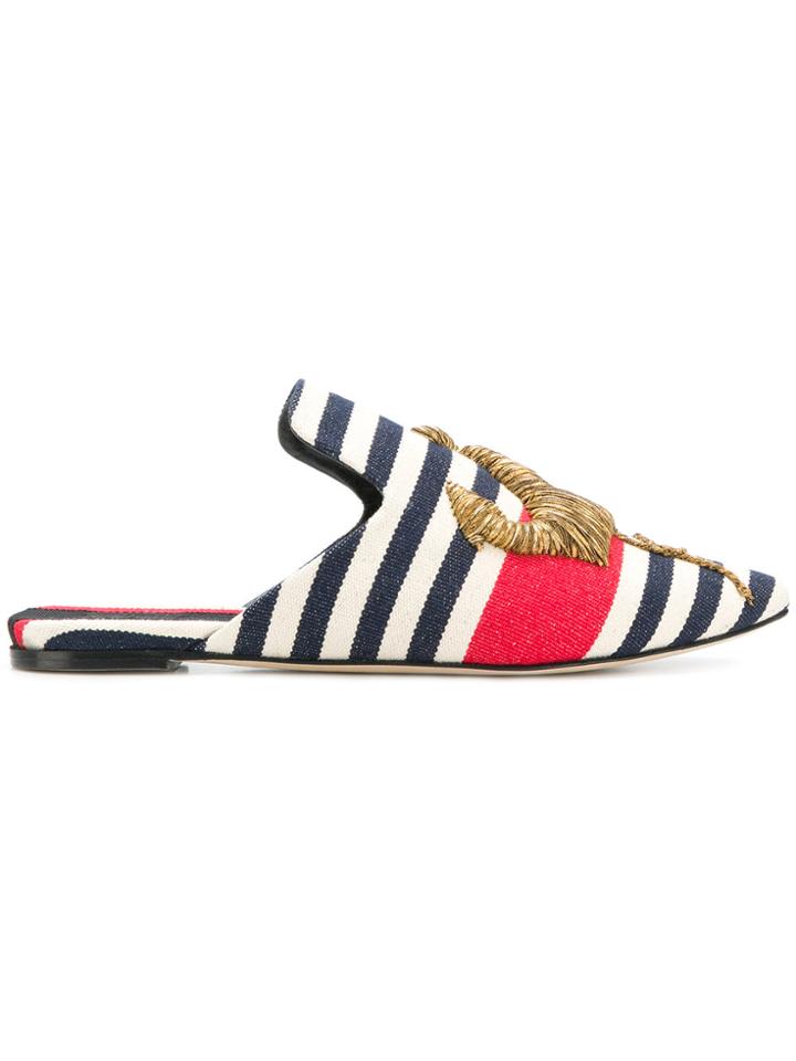 Sanayi 313 Striped Anchor Slippers - Blue