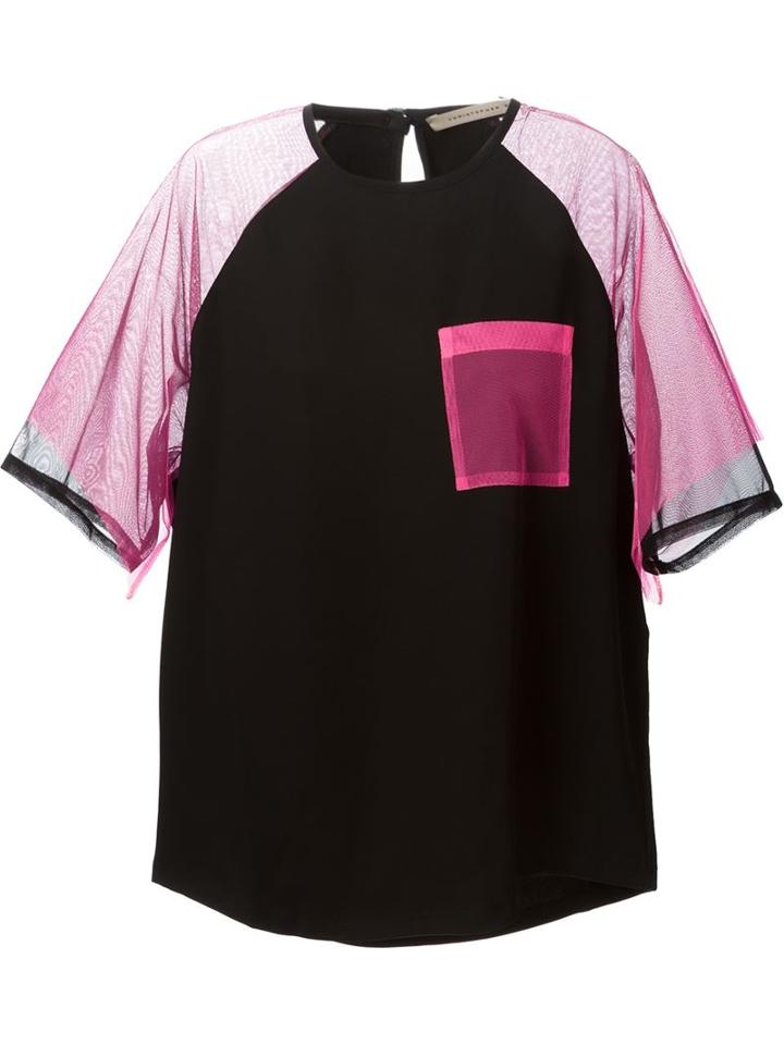 Christopher Kane Sheer Sleeved Pocket Top