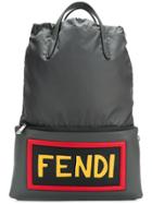 Fendi Backpack With Appliqué - Grey
