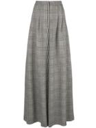 Adam Lippes Prince Of Wales Palazzo Trousers - Grey