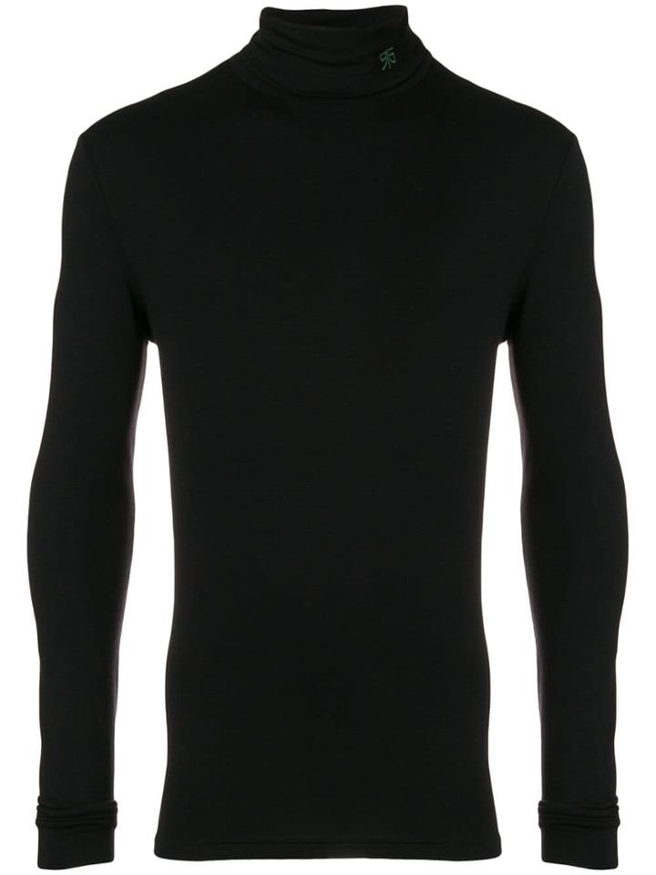 Raf Simons Turtle-neck Fitted Top - Black