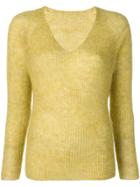 Max Mara Noel V-neck Sweater - Yellow
