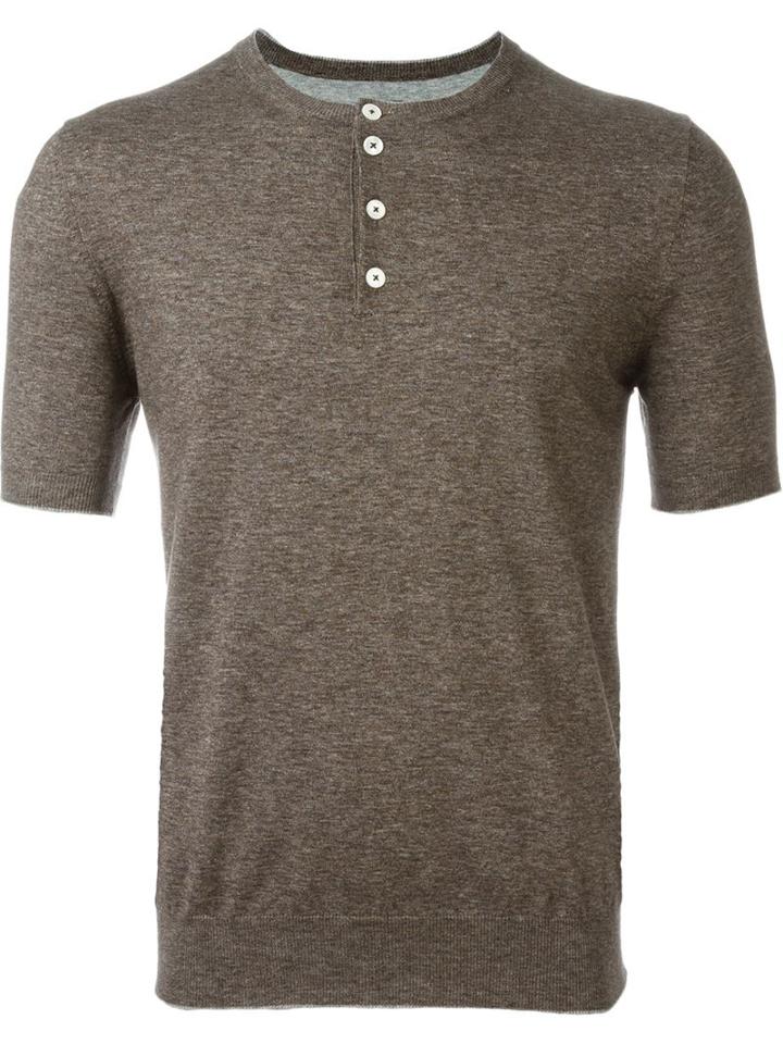 Eleventy Fine Knit Buttoned Sweater