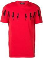 Neil Barrett Lightning Bolt T-shirt - Red