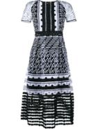 Jonathan Simkhai Embroidered Midi Dress, Women's, Size: 2, Black, Silk/polyester