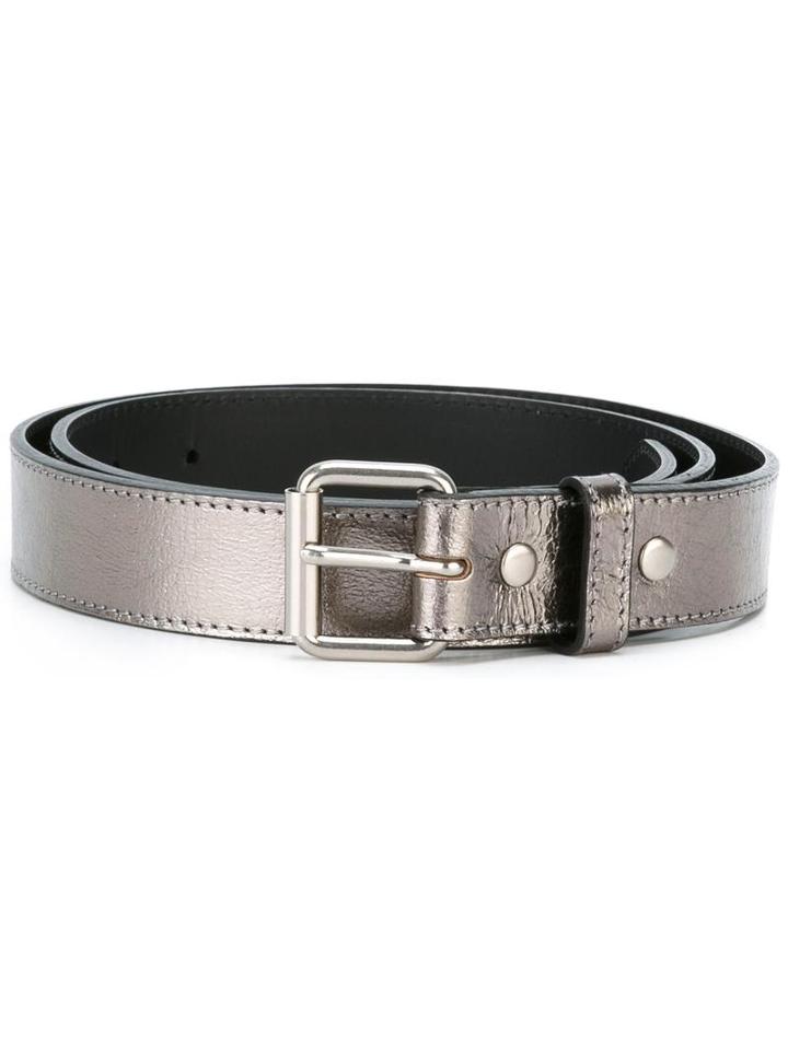 Comme Des Garçons Homme Plus Classic Belt, Men's, Size: Small, Grey, Leather