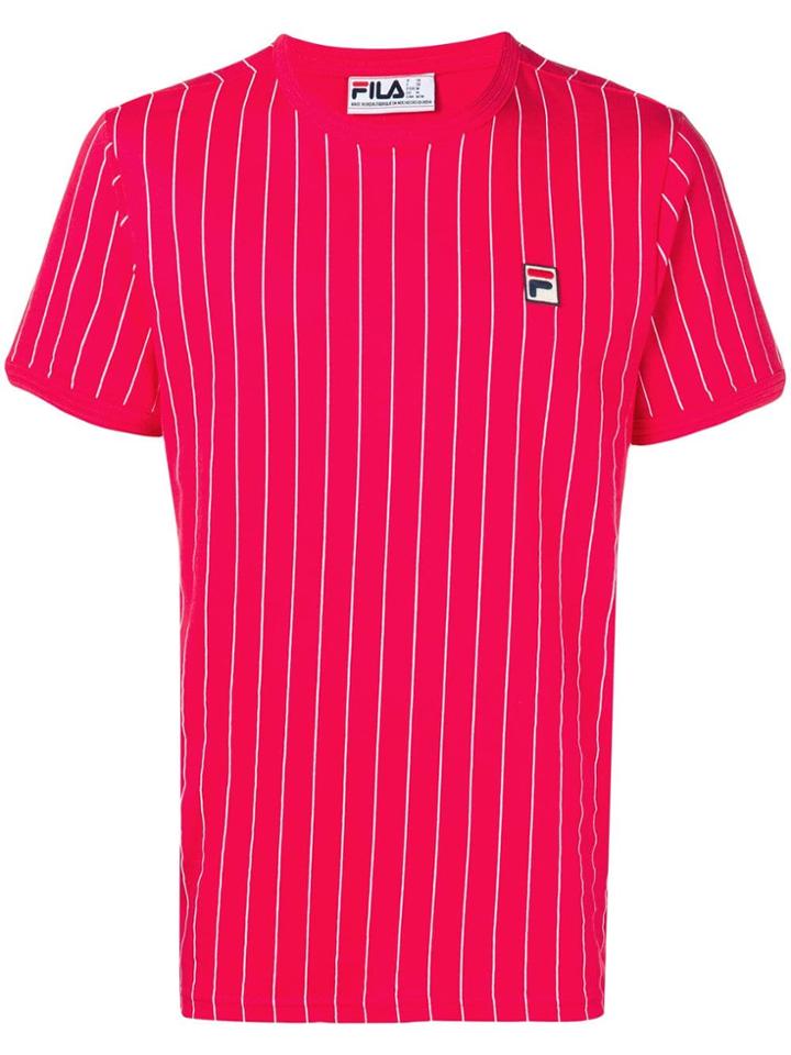 Fila Logo Striped T-shirt - Red