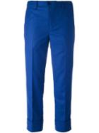 Julien David Cropped Trousers, Women's, Size: Small, Blue, Wool