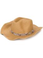 Twin-set Animal Print Strap Hat - Neutrals