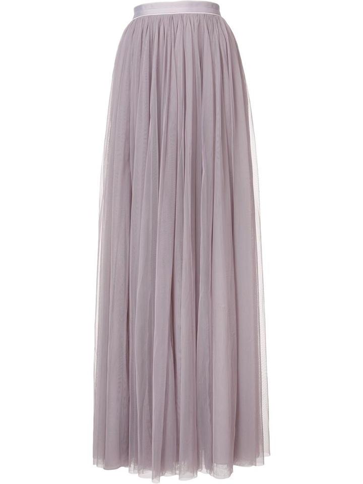 Needle & Thread Gathered Long Skirt, Women's, Size: 4, Pink/purple, Polyester/nylon