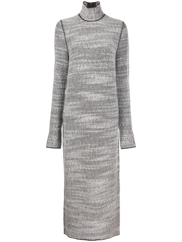 Jil Sander Long-line Turtleneck Jumper - White
