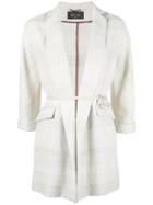 Loro Piana Belted Blazer, Women's, Size: Large, Nude/neutrals, Silk/linen/flax/lamb Skin