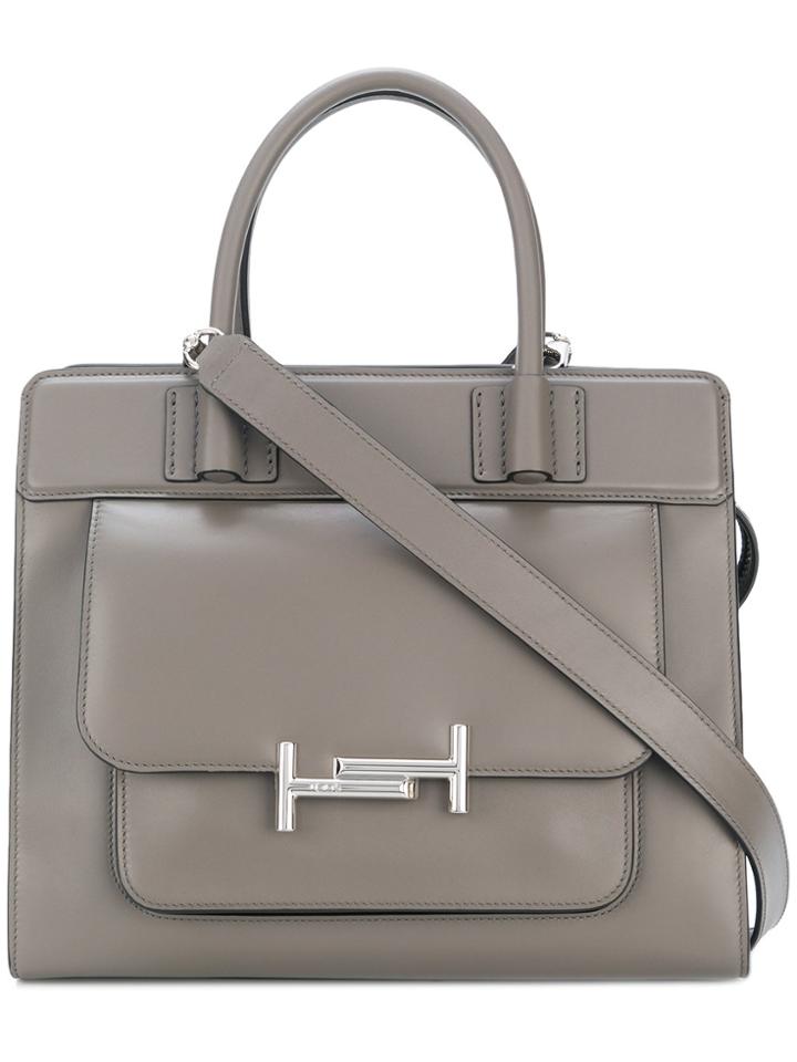 Tod's Double T Medium Tote - Grey