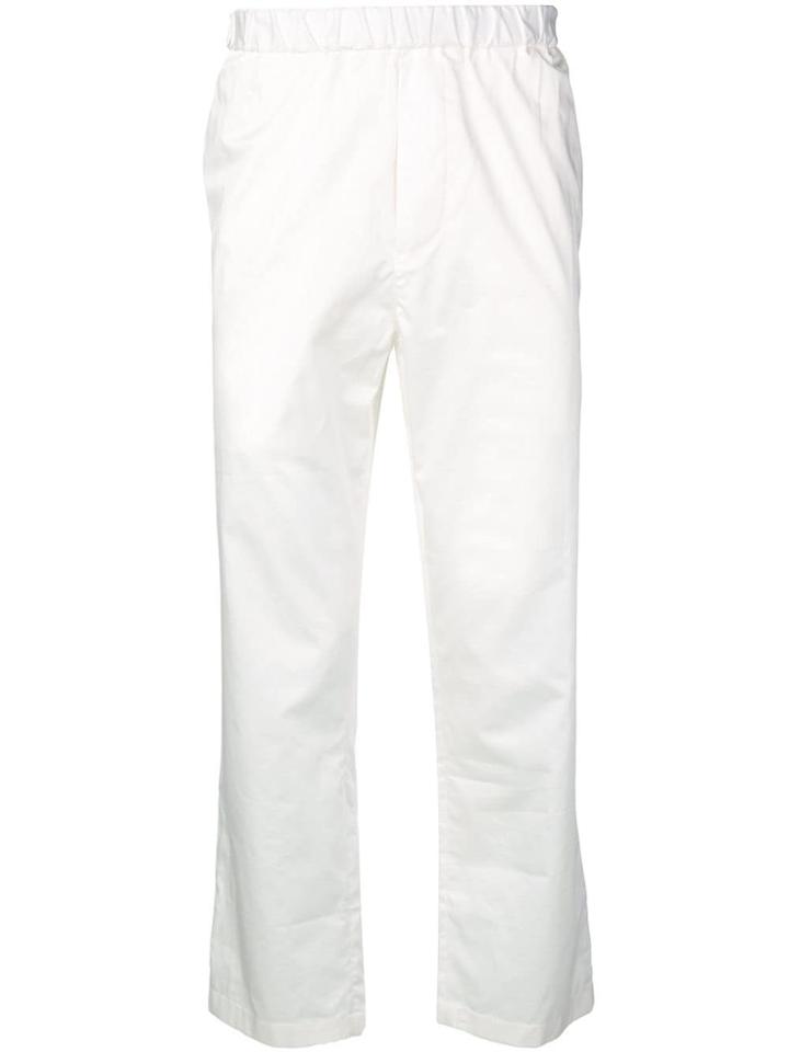 Oamc Cropped Straight-fit Trousers - White