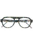 Thom Browne Eyewear Navy Tortoise Glasses - Blue