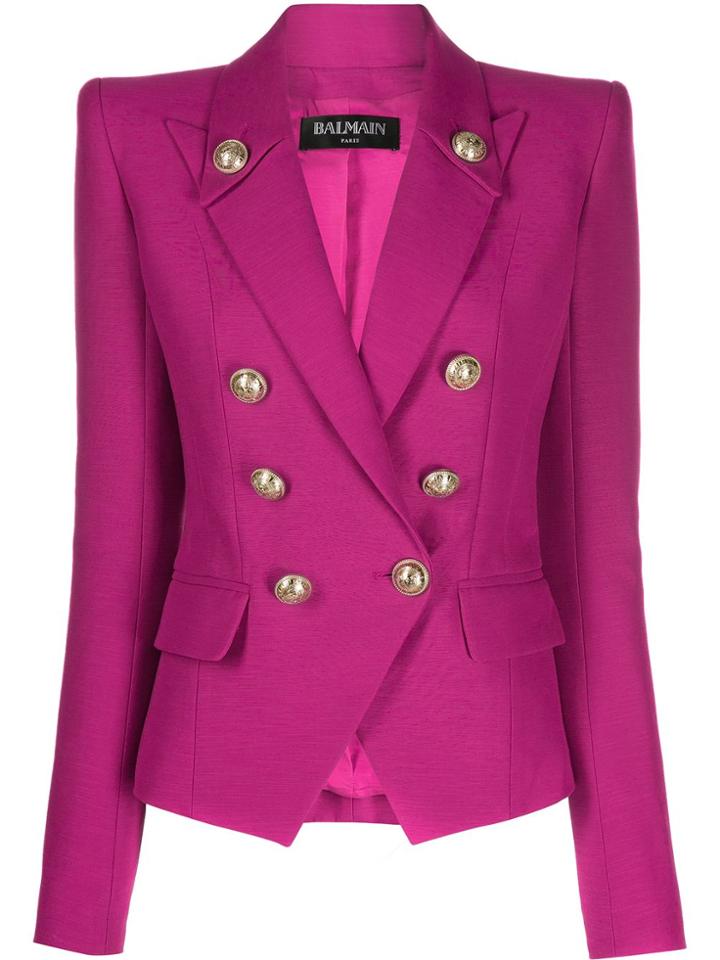 Balmain Tailored Double-breasted Blazer - Pink