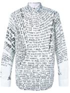 Oamc - Text Print Shirt - Men - Cotton - S, White, Cotton