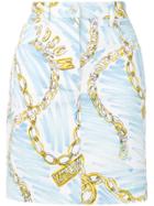 Moschino Moschino Chain Denin Skirt - Blue