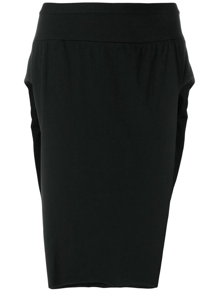 Rick Owens Side Slit Skirt - Black