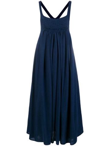 Atelier Bâba Handwoven Smocked Dress - Blue