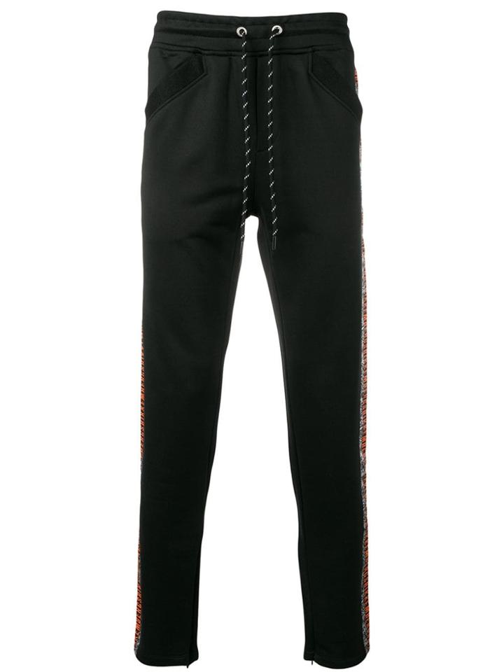 Dirk Bikkembergs Logo Stripe Track Pants - Black