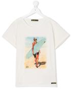 Finger In The Nose Surfer Print T-shirt - Nude & Neutrals