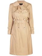 Simone Rocha Frill Detailed Belted Trench - Neutrals