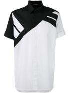 Neil Barrett - Striped Short Sleeve Shirt - Men - Cotton - 39, White, Cotton