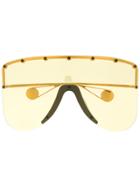 Gucci Eyewear Star Stud Detail Sunglasses - Gold