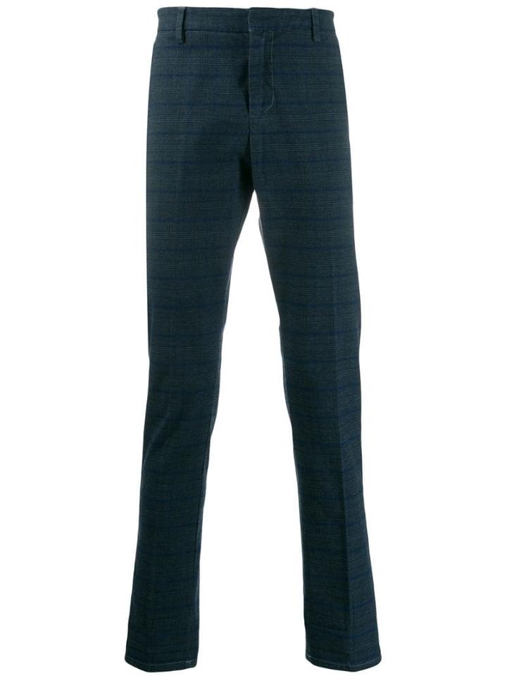 Dondup Check Trousers - Blue