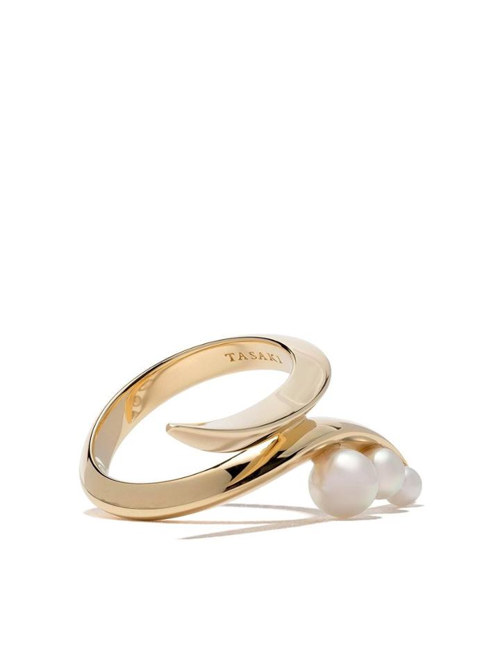 Tasaki 18kt Yellow Gold Nacreous Akoya Pearl Ring