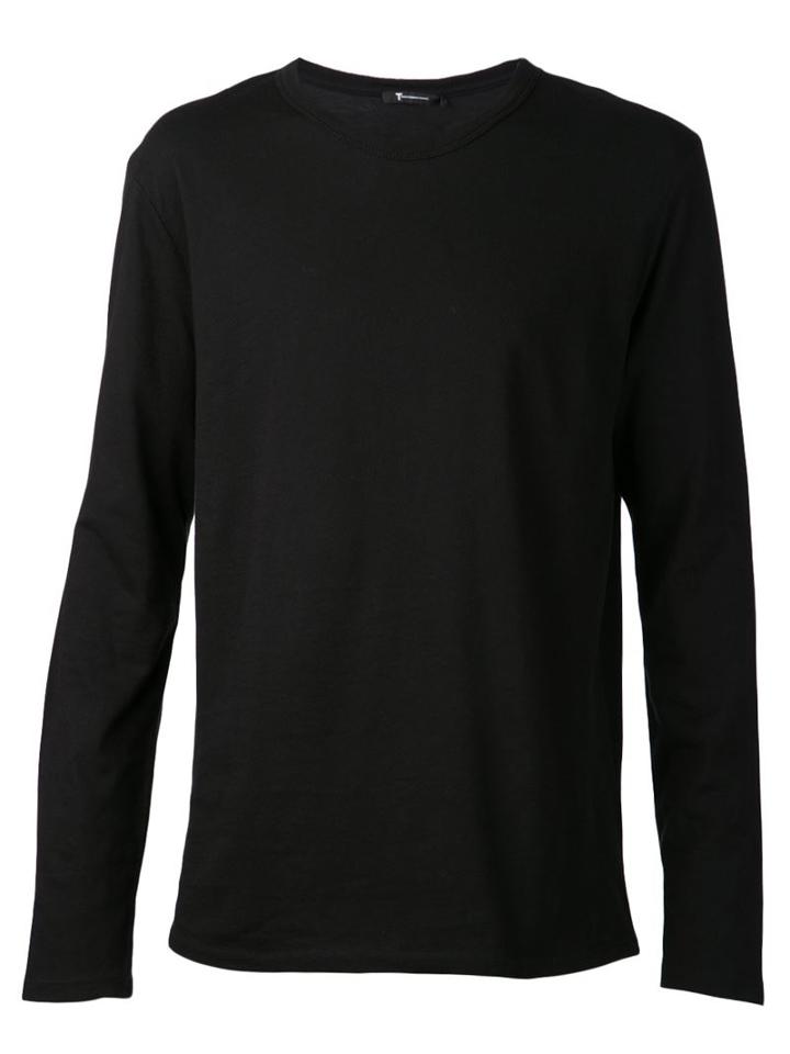 T By Alexander Wang Longsleeved T-shirt, Men's, Size: Xl, Black, Cotton