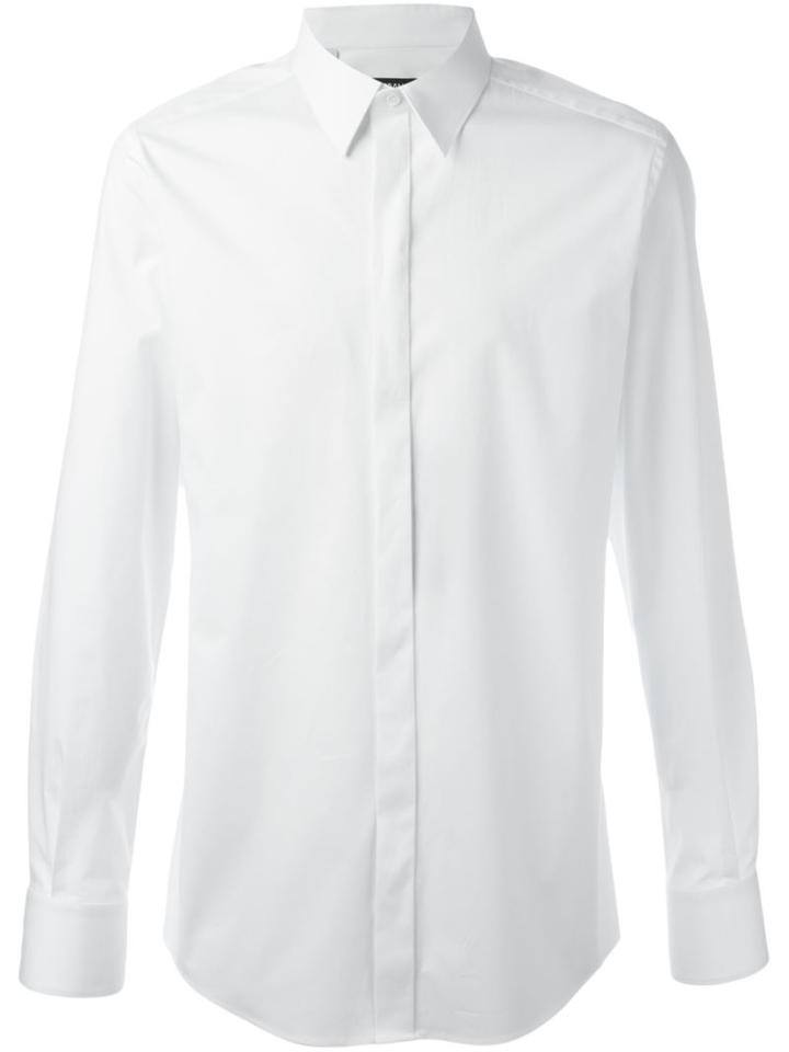 Dolce & Gabbana Classic Shirt, Size: 38, White, Cotton/spandex/elastane