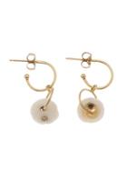 Beth Orduna Yellow Gold And Diamond Puka Shell Earrings