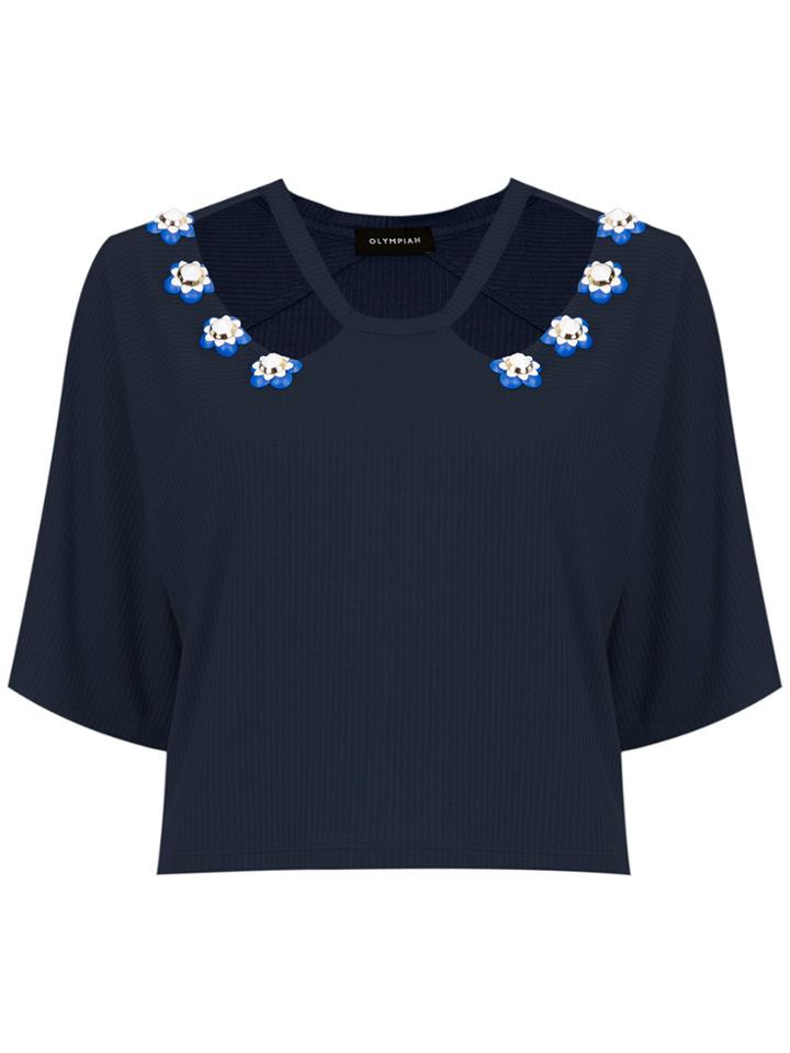 Olympiah Copa Cropped Top - Blue