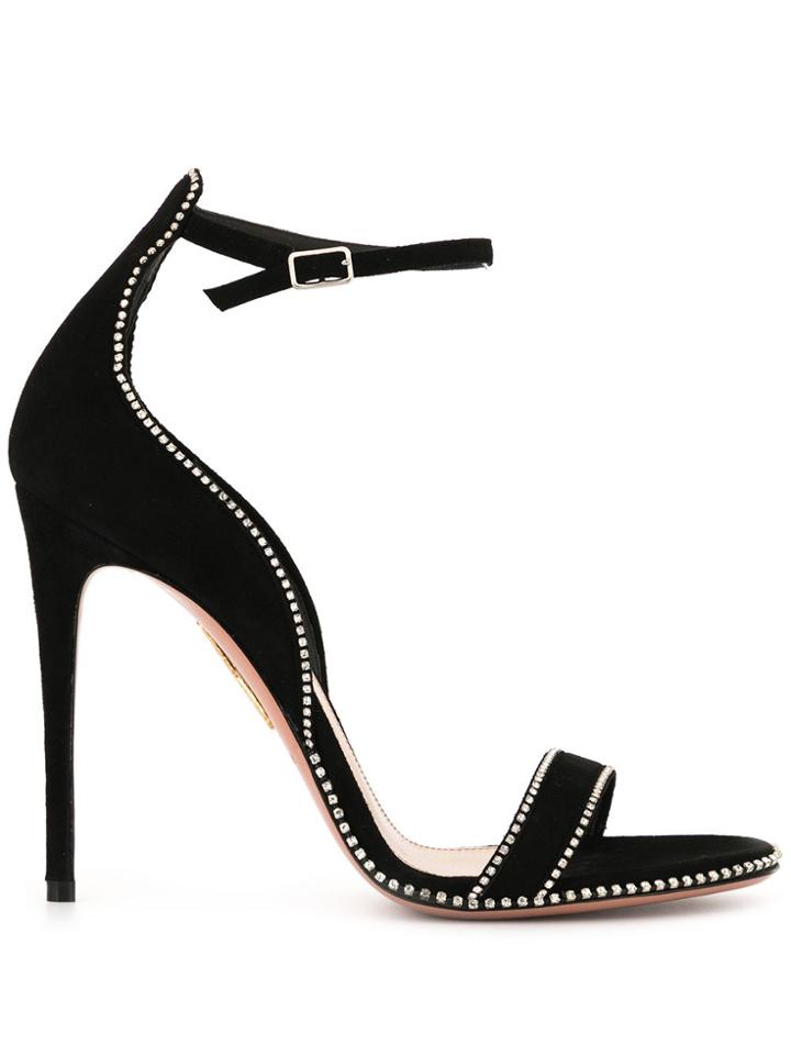 Aquazzura Crystal Detail 150mm Sandal - Black