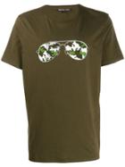 Michael Michael Kors Aviator Sunglasses Print T-shirt - Green
