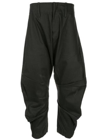 Tobias Birk Nielsen Drop Crotch Cropped Trousers - Black