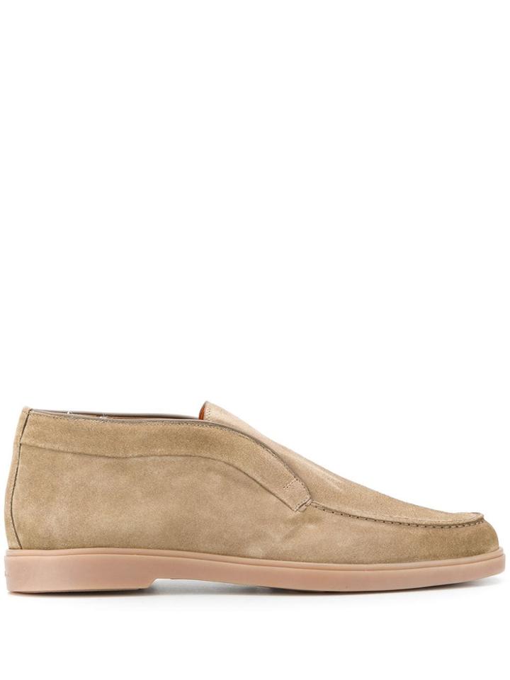 Santoni Stitch-detail Loafers - Neutrals