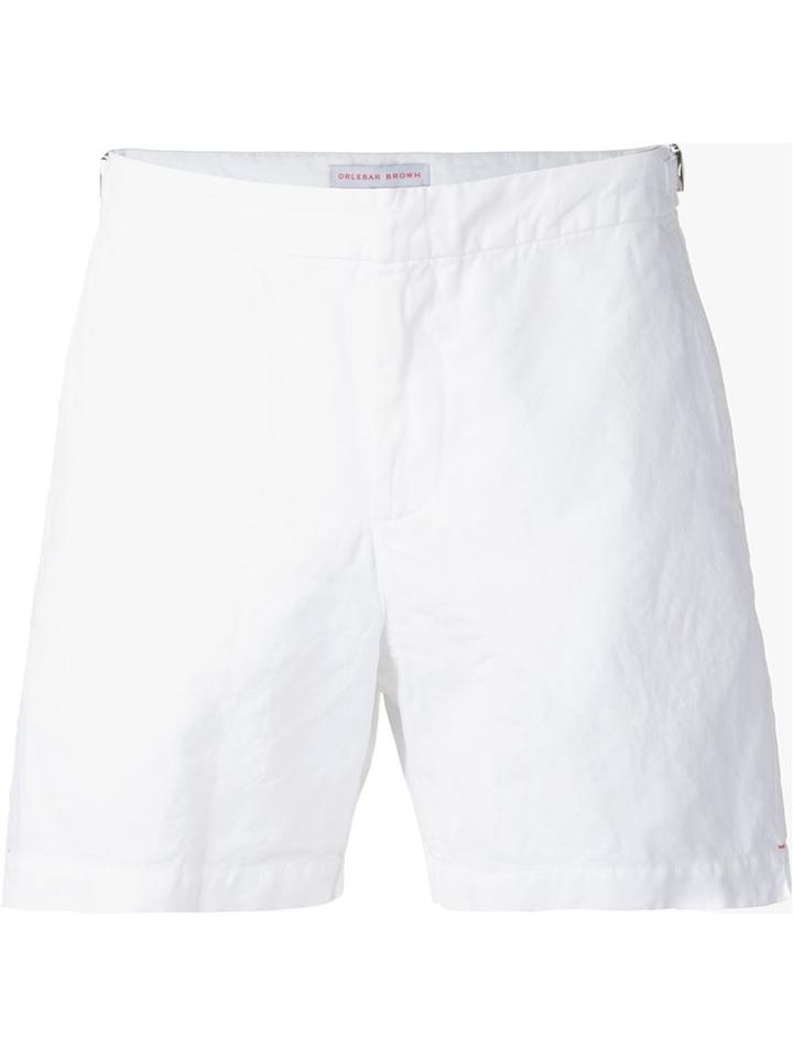 Orlebar Brown Cavrin Shorts, Men's, Size: 36, White, Linen/flax/cotton