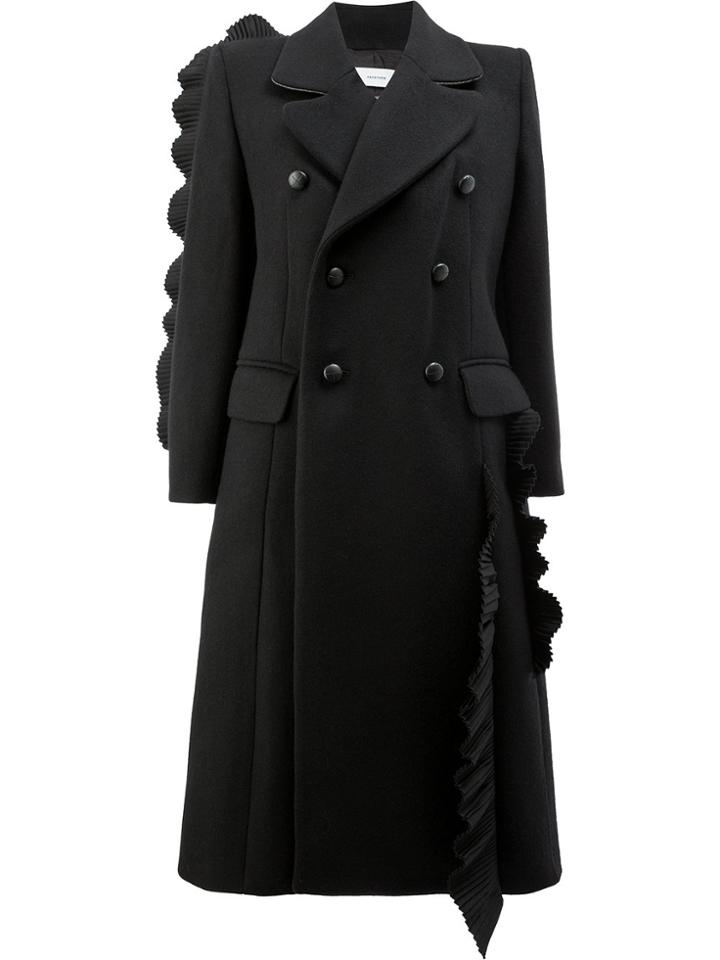 Facetasm Double Breasted Coat - Black