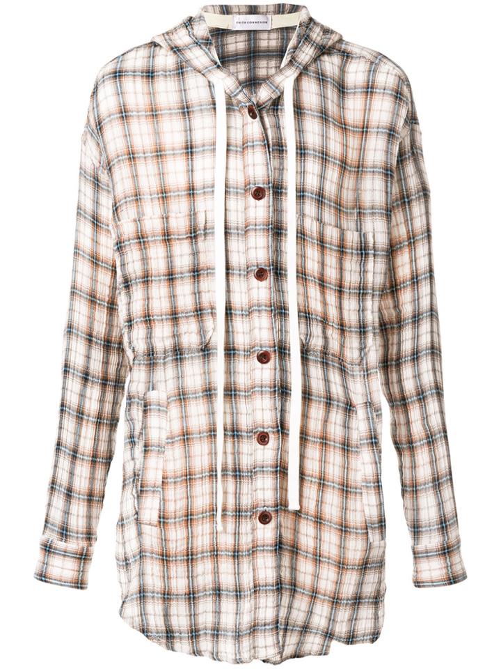 Faith Connexion Hooded Flannel Shirt - Nude & Neutrals