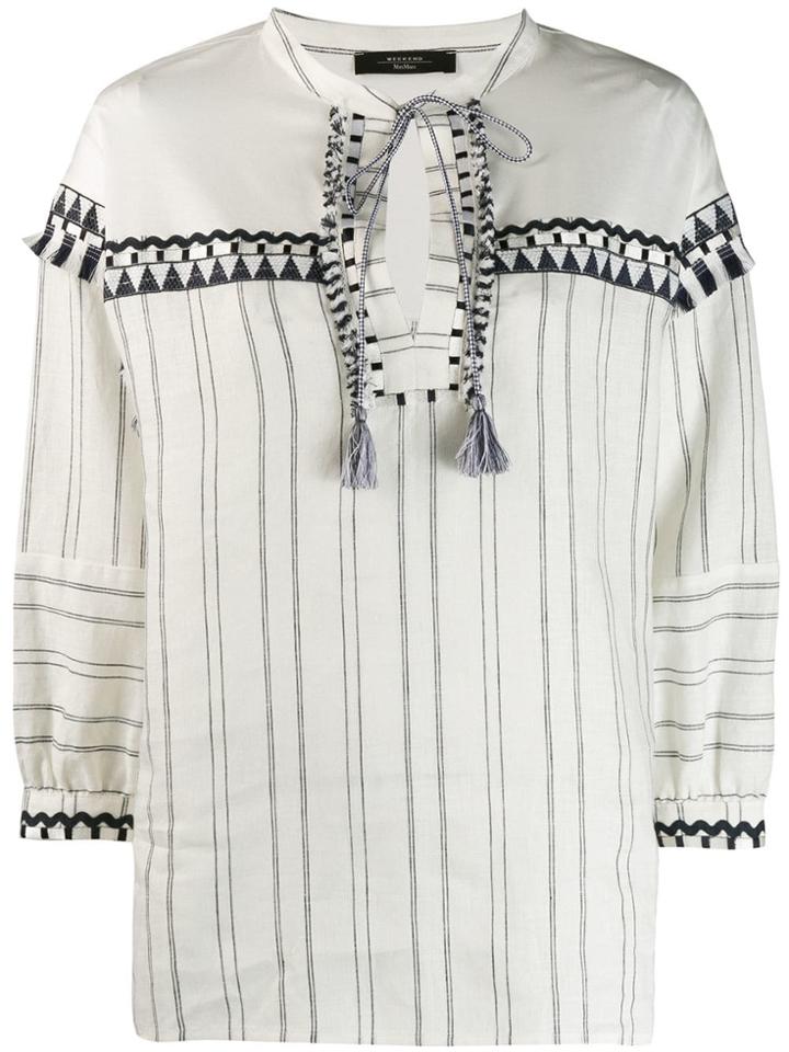 Weekend Max Mara Embroidered Top - White