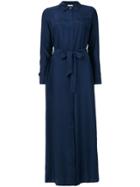 P.a.r.o.s.h. Tie Waist Shirt Dress - Blue