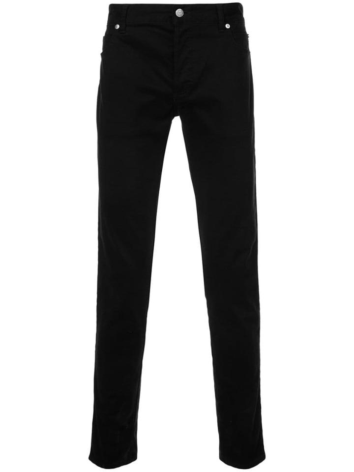 Balmain Striped Leg Jeans - Black