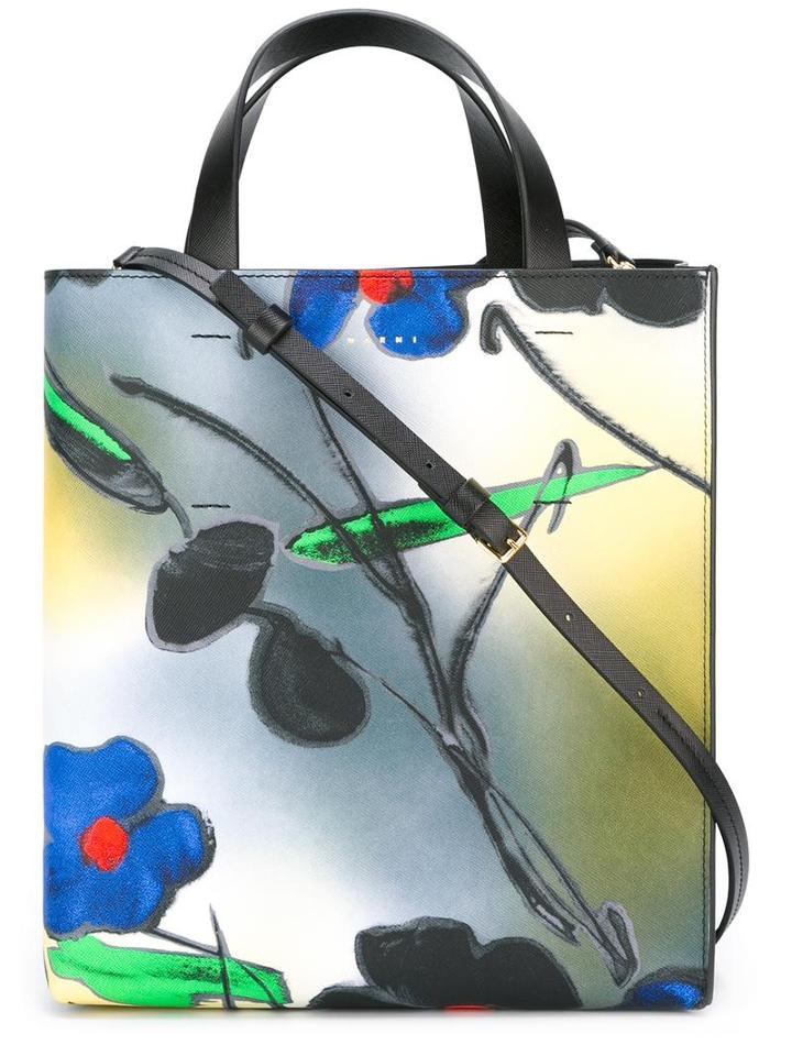 Marni Museo Shopper Tote, Women's, Grey, Leather