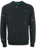 Ps By Paul Smith Watermelon Embroidered Sweatshirt, Men's, Size: Small, Black, Cotton