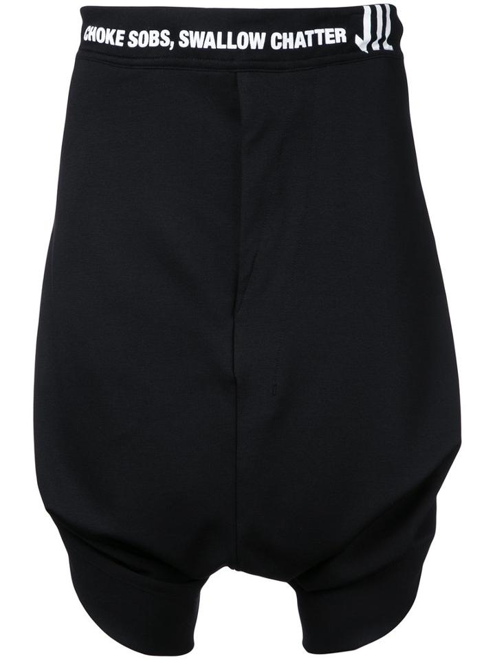 Nil0s - Drop-crotch Cropped Trousers - Men - Nylon/polyurethane/rayon - 3, Black, Nylon/polyurethane/rayon